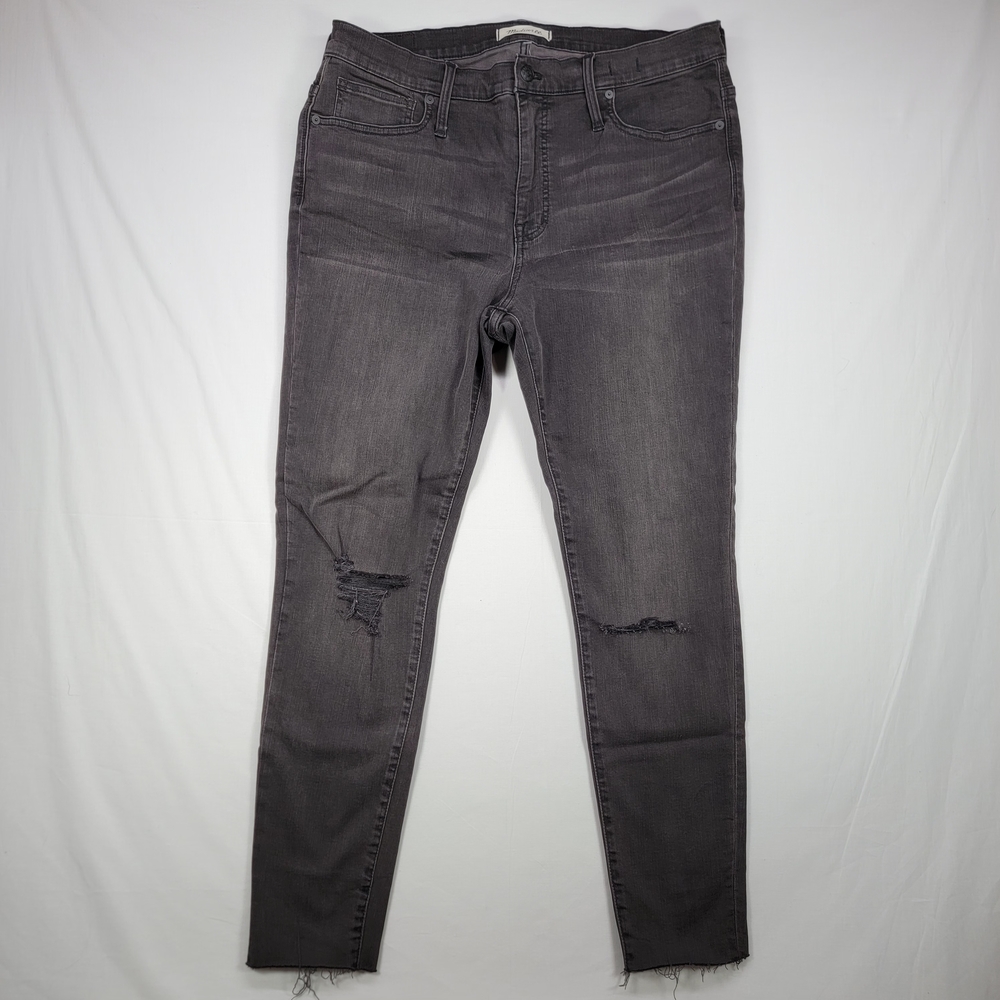 Madewell Women's Jeans Size 33  Dark Gray 9" High-Rise Skinny Jeans